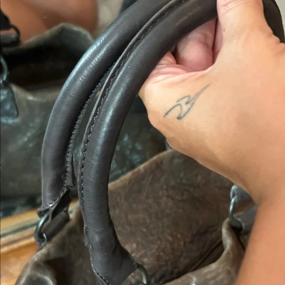 All Saints Dark Brown Leather Shoulder Bag - Picture 8 of 13